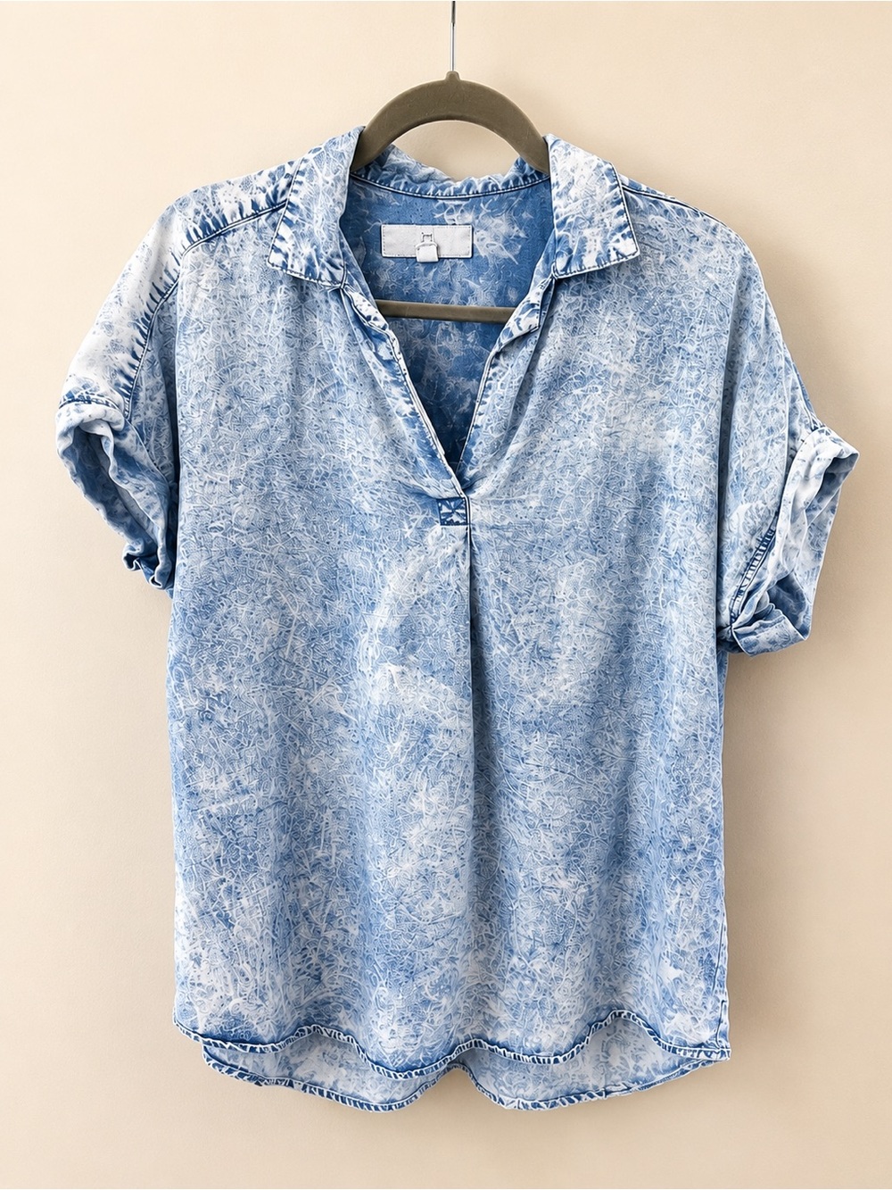 Thread Supply Medium Tencel Acid Wash Popover Chambray Shirt
